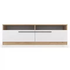 Тумба напольная для TV Fabrik Home Barcas дуб эвок\белый глянец