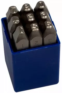 Set de unelte de mână King Tony 11509SQ05 Набор ударных клейм 5 мм, цифры, 9 предметов, хвостовик HRC 40