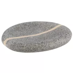 Мыльница Tendance 55842 Novara Stone Effect 13x8x2 см, полирезин, серый