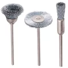 Set de tubulare, bite, duze Wolfcraft Set de mini-perii din sarma de otel inoxidabil 2747000