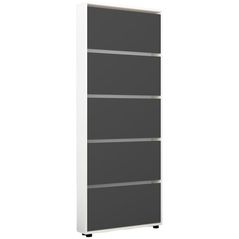 Полка для обуви Mobildor-Lux Leo Slim 80x16x203H cm White/Anthracite