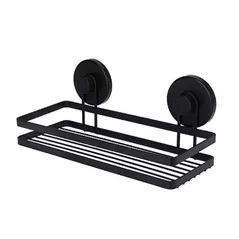Полка для ванной Holland 28973 Bathroom Solutions cu ventuze 25x10x9cm, neagra, metal