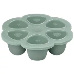 Container alimentare Beaba B914001 Recipient ermetic silicon multiportii 6x150 ml Sage Green