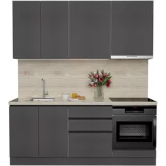 Mobilă pentru bucatarie ArtFlame GOLA Storm Grey (2 m.l.)