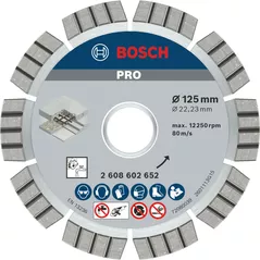 Диск отрезной Bosch 2608602652 Алмазный отрезной диск 125 мм