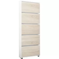Полка для обуви Mobildor-Lux Leo Slim 50x16x203H cm White/Sonoma