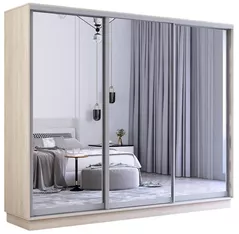 Шкаф Mobildor-Lux Fox uși glisante din oglinzi (260x60x200H cm) Sonoma