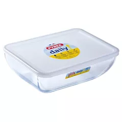 Formă de copt Pyrex Daily tava + capac 3.5L (Cadou Hansa)