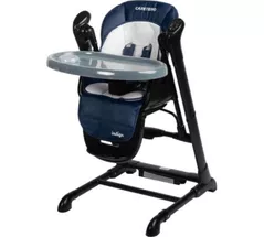 Scaun de masă Caretero 7652 Стульчик+Качели Indigo Чёрно-Синие