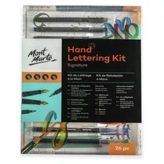 Set de creație Mont Marte MMGS0042 Set pentru caligrafie Signature, 26 piese