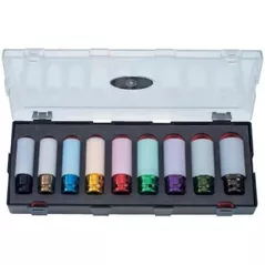 Set de tubulare, bite, duze Force K4099 Set de chei tubulare pentru jante de 1/2", 14-27 mm