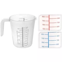 Чаша мерная Excellent Houseware 47035 Емкость мерная с делениями 1l 14cm, пластик