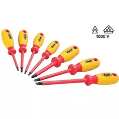 Отвёртка Vigor V2027, диэлектрические VDE, 7 штук