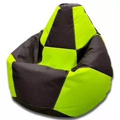 Fotoliu BeanBag BeanBag BM5972, Груша Шахматы из Оксфорда 600D, XXL,чёрный с зелёным