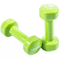 Ganteră LiveUp 41403 Colored Studio Dumbbell 1.5kg, LP8076/1.5/GN