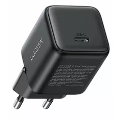 Зарядное устройство сетевое Ugreen 65007 GaN Type-C 3A 30W QC4.0 X513, Black