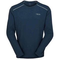 Îmbrăcăminte sport Rab Tricou barbati Force LS Tee Tempest Blue M (QBL-07-TMB-MED)