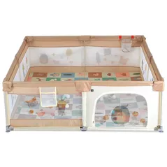 Țarc Moni GameZone Beige, 150x200cm, 60 bile