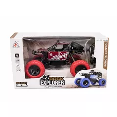 Jucărie cu telecomandă New World 2059 Masina Rock Crawler 1:18 cu T/C, metalica, rosie, 2417D