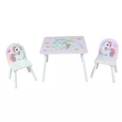 Set de mobilier pentru copii U-Grow UGMB01-UNC Setul 2 scaune și măsuță Unicorns