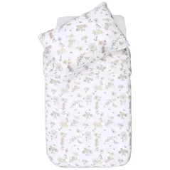 Lenjerie de pat pentru copii Jollein 003-005-67056 Set Huse de plapuma si perna Dreamy Mouse, 100x140 cm