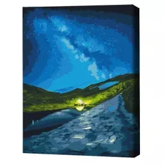 Картина по номерам BrushMe BS53751 40x50cm (în cutie) Camping sub stele