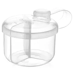 Container alimentare BabyJem 496 Recipient pentru lapte praf cu 3 compartimente Alb