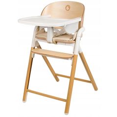 Scaun de masă Lionelo Celia 3in1 White Natural Wood