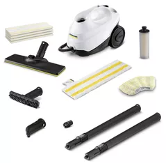 Aparat de curățat cu aburi Karcher SC 3 EasyFix White (1.513-650.0)+Lavete de unică folosință (5 buc)