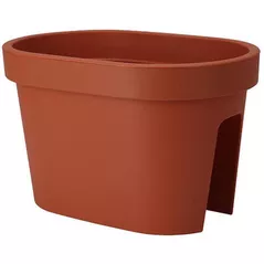 Садовая фигура ProGarden 50667 Вазон для цветов с выемкой на перила 40x27x25cm, кирпичный