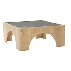 Măsuţă cafea Trendy Seine, Gri inchis, Stejar