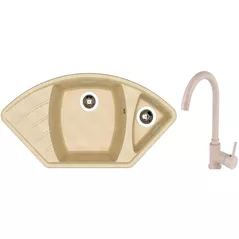 Мойка кухонная со смесителем Dr.Gans Gabi + SanDonna F 1066 bej