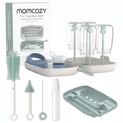 Сушка для бутылочек Momcozy LS001-GE12NB-A Set pentru curatarea biberoanelor 7in1 Green