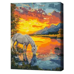 Картина по номерам BrushMe BS54417 40х50сm (în cutie) Un cal în zori