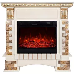 Камин электрический ArtFlame Topaz maxi & Mirabella, 1136x1328x356 mm, Vanilla /Cappuccino