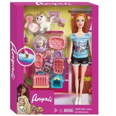 Кукла Essa 307-3 Păpușă în set cu animale de companie