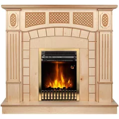 Камин электрический ArtFlame Amsterdam wood & Gala gold