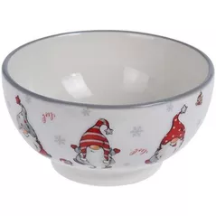 Салатница Promstore 16201 Salatiera de Craciun Pitici, 700ml, 14cm, ceramic, 2 culori