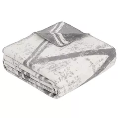 Домашний текстиль Ibena 2932/800 Jacquard Decke Kanata Grey/white