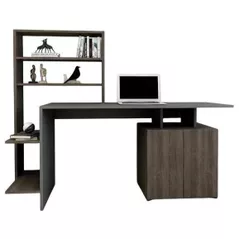 Masă de birou Trendy Melis, NucAntracit, 146x74x60cm