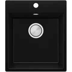 Мойка кухонная Primagran Riga 45 Black metallic + accesorii 500x430 MYBKM