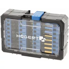 Set de tubulare, bite, duze Hoegert Set de biti cu impact si burghii pentru metal (56 buc) HT1S803