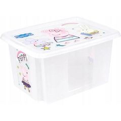 Cutie depozitare Keeeper Peppa Pig Transparent (12236001) 15L для игрушек