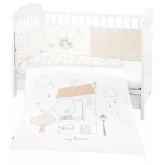 Lenjerie de pat pentru copii Kikka Boo 41101020104 Set lenjerie patut My Teddy 140x70, 2 piese