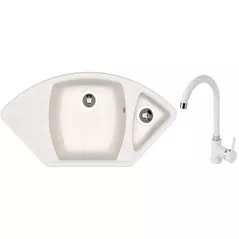 Мойка кухонная со смесителем Dr.Gans Gabi + SanDonna F 7073 alb