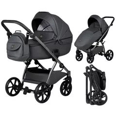 Сărucior pentru copii Tutis 2in1 UNO5+ Leather 2/1 Jet Black (1402166)