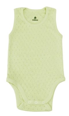 Haine pentru copii Minikin 25170580 Ажурный листик Боди-майка р-р80, оливковый, унисекс