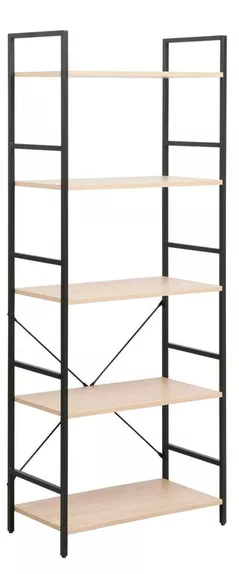 Raft de birou Deco Columbus 5 nivele 63x30x158H Oak/Black