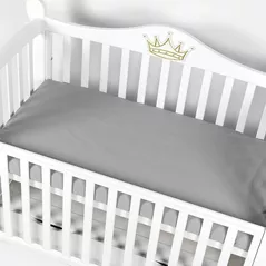 Детское постельное белье PernaMea Cearsaf pe elastic 120x60cm Gri (PM.101357/1)