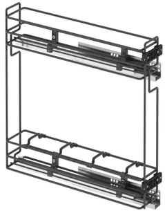 Фурнитура для мебели Starax S-2421-A бутылочница 150мм антр пз ч/в R